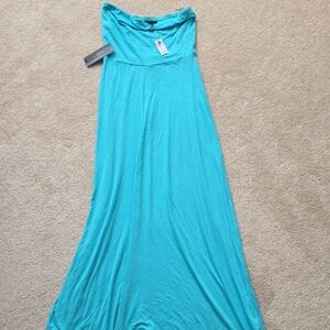 The Limited Strapless Turquoise Dress